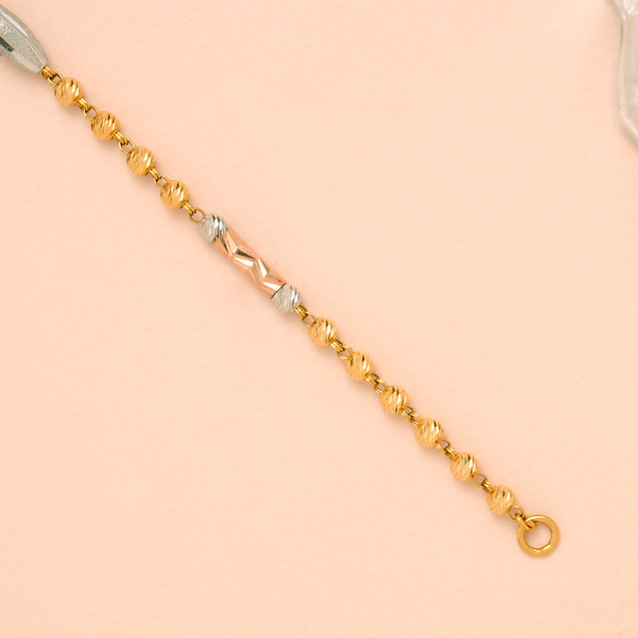 Dual Colour  Ball Gold Bracelet for Women