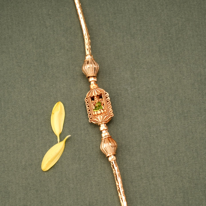 Golden Nagas Lakshmi Floral Mugappu Chain