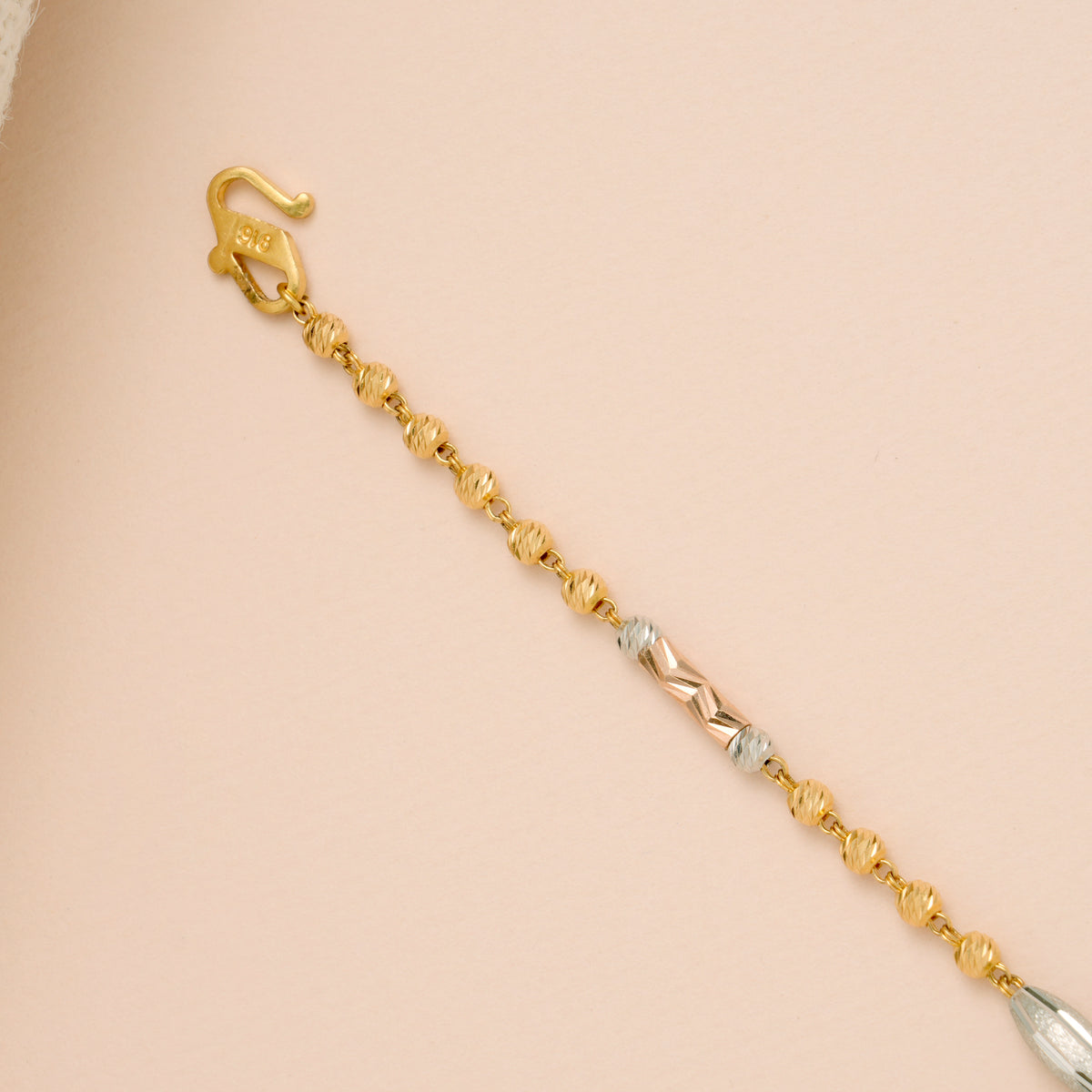 Dual Colour  Ball Gold Bracelet for Women