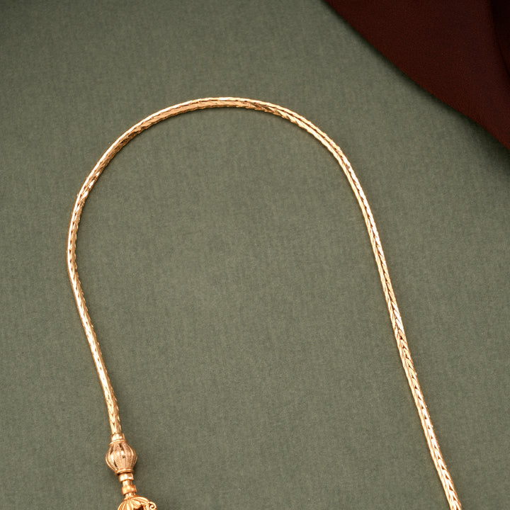 Golden Nagas Lakshmi Floral Mugappu Chain
