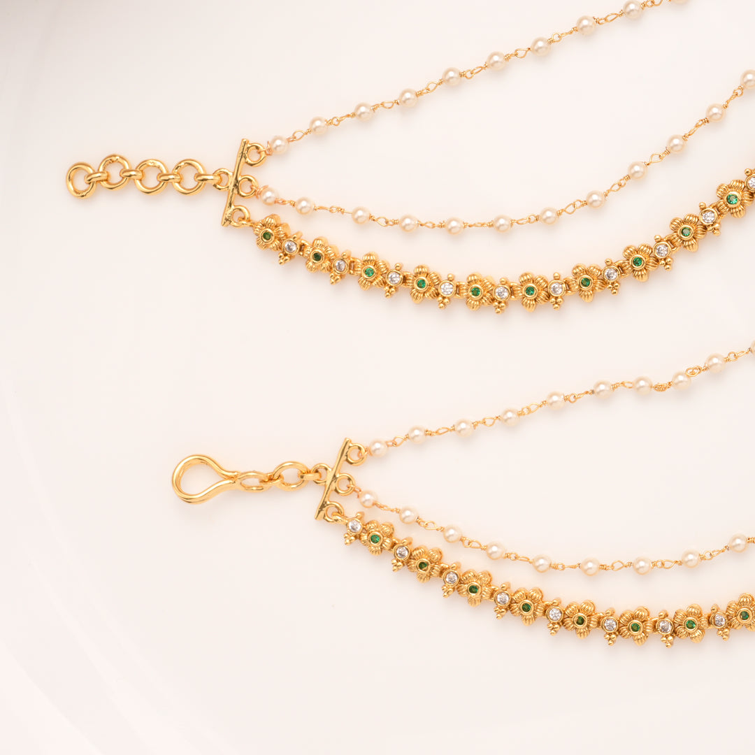 Minimal Blossom Design Layer Golden Mattal