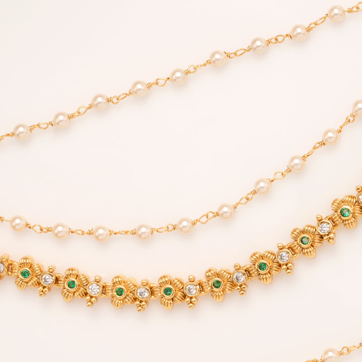 Minimal Blossom Design Layer Golden Mattal