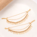 Charm Colour Stones with Pearl Drops Golden Mattal