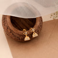 Petal Leaf Finish Silver Golden Jhumkas
