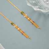 Enamel Finish Leaf Gold Ear Mattal