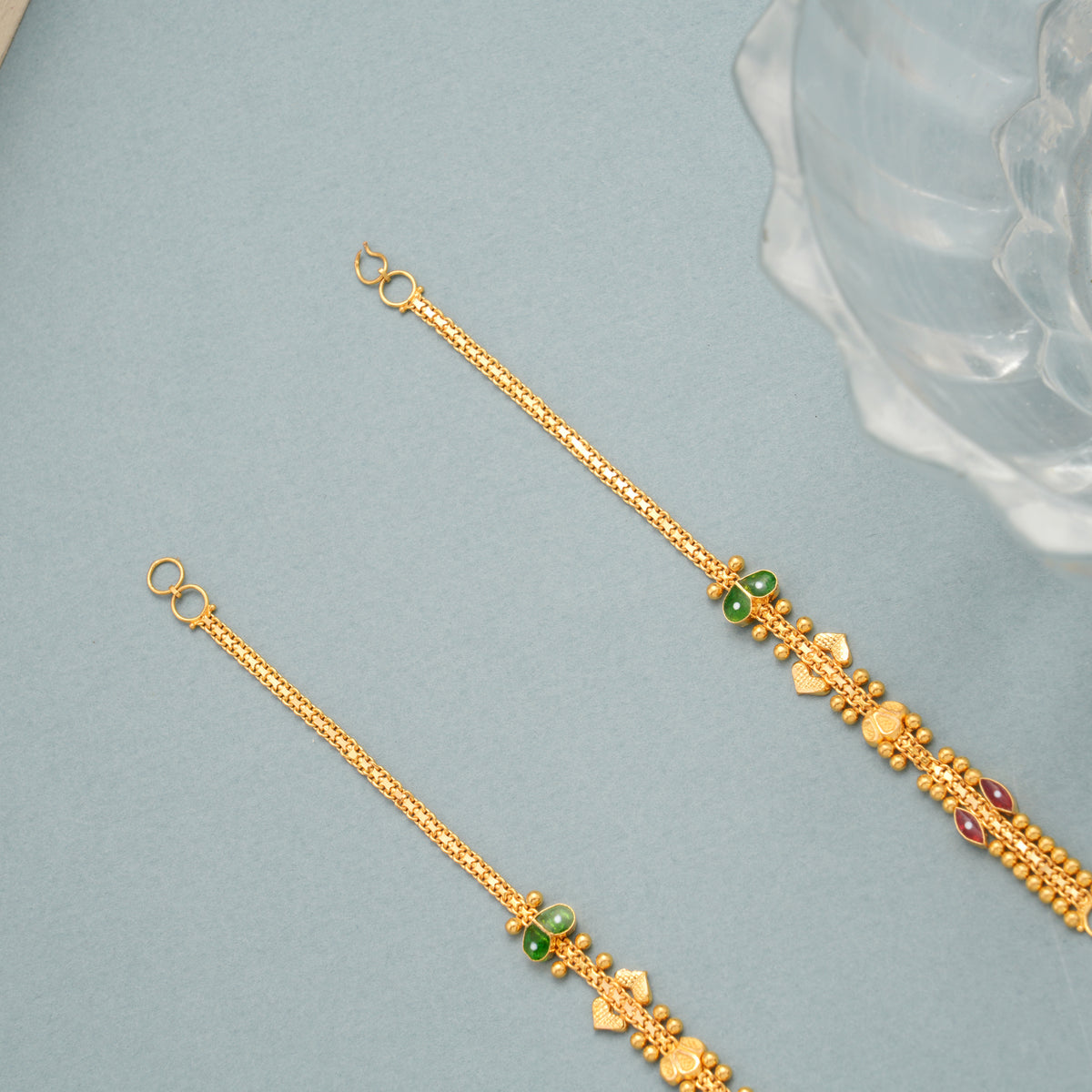 Enamel Finish Leaf Gold Ear Mattal