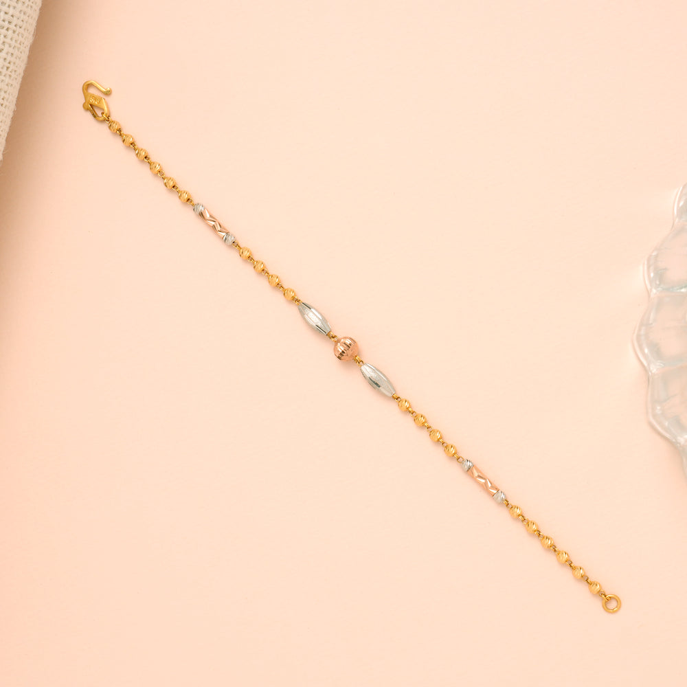 Dual Colour  Ball Gold Bracelet for Women