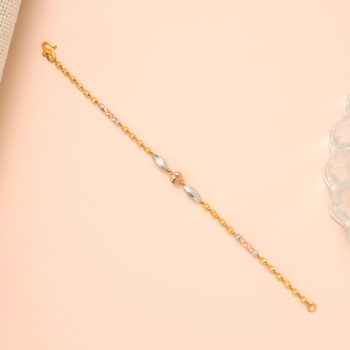 Dual Colour  Ball Gold Bracelet for Women