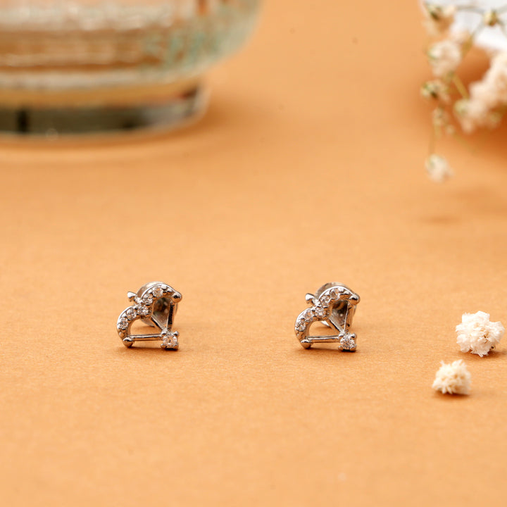 Unique Bow & Arrow Design Silver Studs