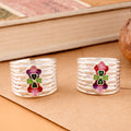Graceful Floral Enamel Spring Silver Metti
