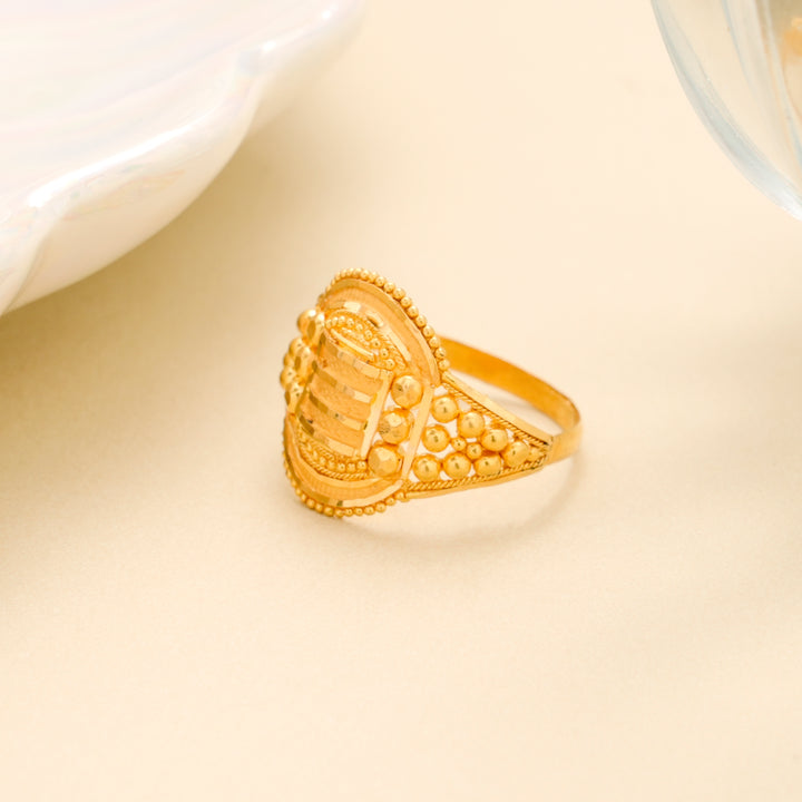 Premium Floral Gold Ring