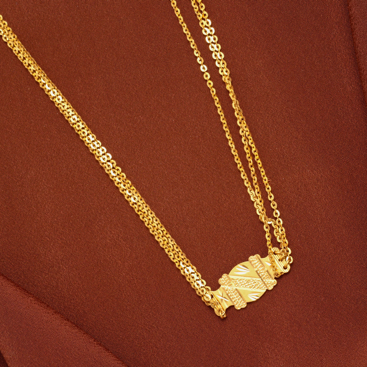 Premium Plain Triple Layer Gold Chain for Women