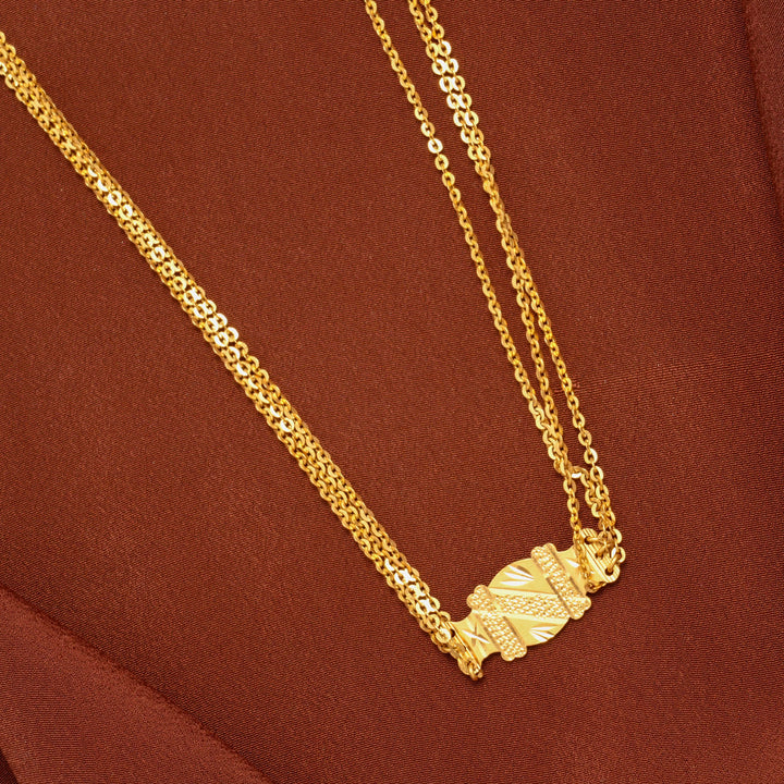 Premium Plain Triple Layer Gold Chain for Women