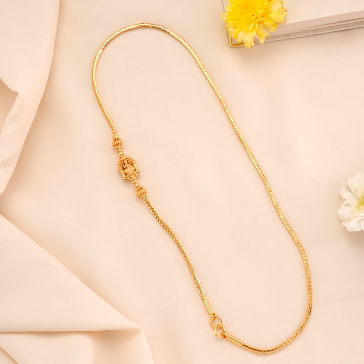 Nagas Temple Style Silver Mugappu Chain