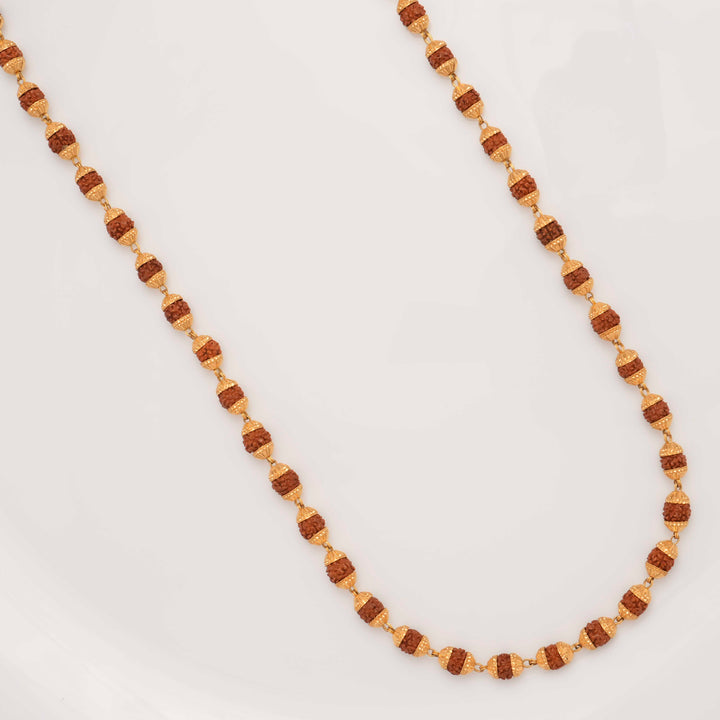 Divine Rudraksha Gold Malai for Men