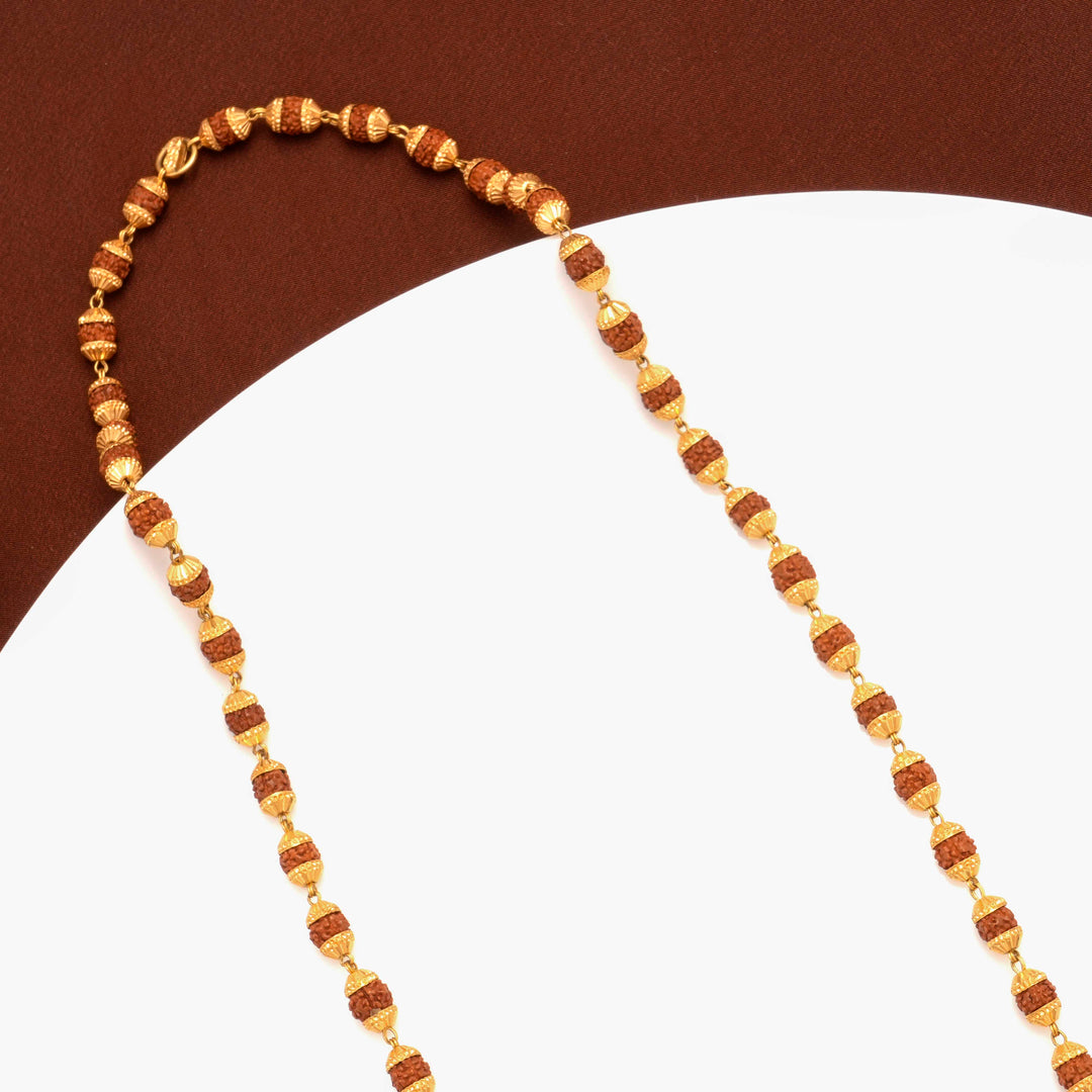 Divine Rudraksha Gold Malai for Men