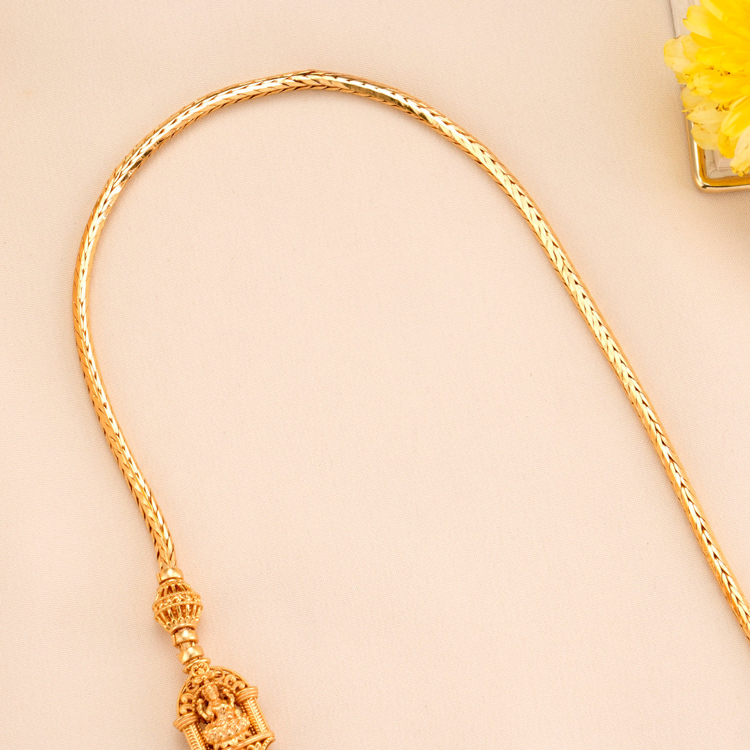 Nagas Temple Style Silver Mugappu Chain