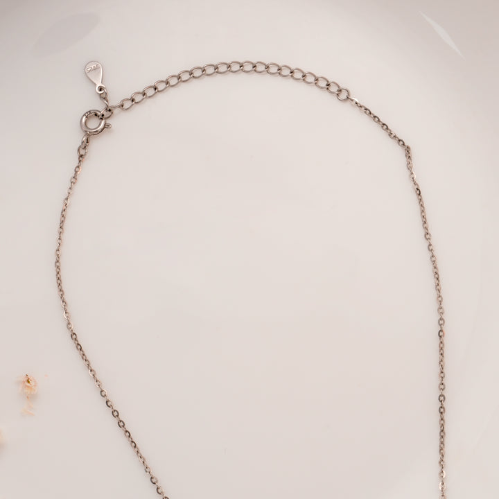 Black Rope Design Silver Chain