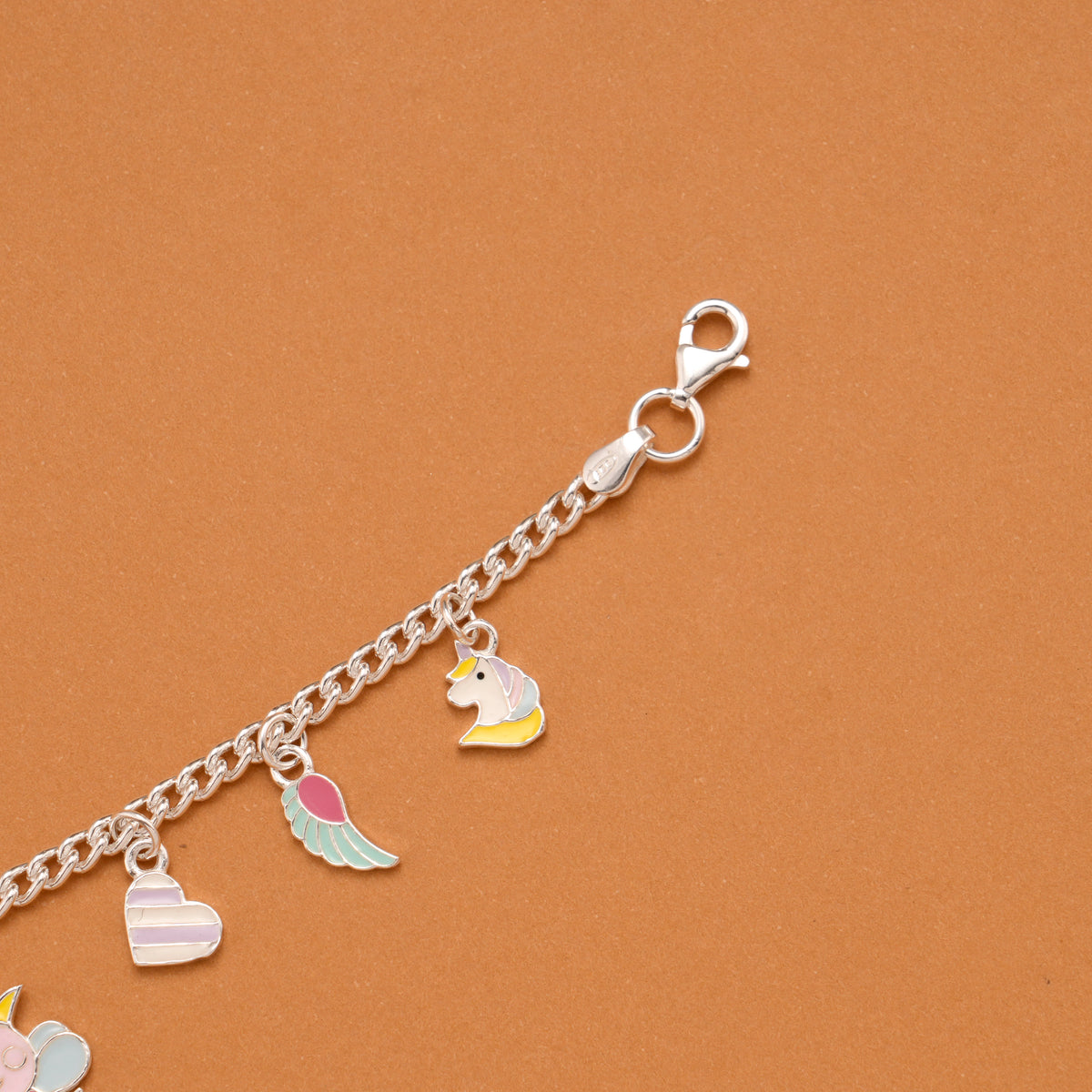 Peppa Pig Enamel Silver Kids Bracelet