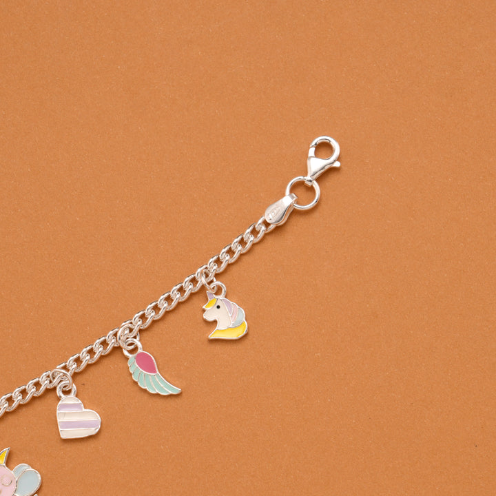 Peppa Pig Enamel Silver Kids Bracelet