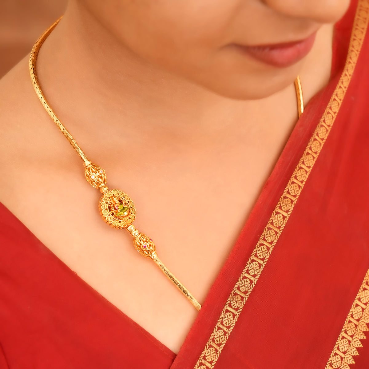 Golden Nagas Lakshmi Mugappu Chain