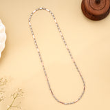 Elegant Bullet Link Rose Gold Silver Chain