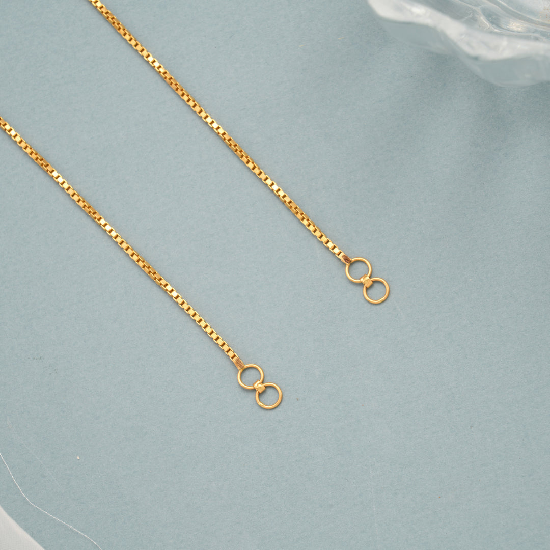 Classic Box Chain Gold Ear Mattal
