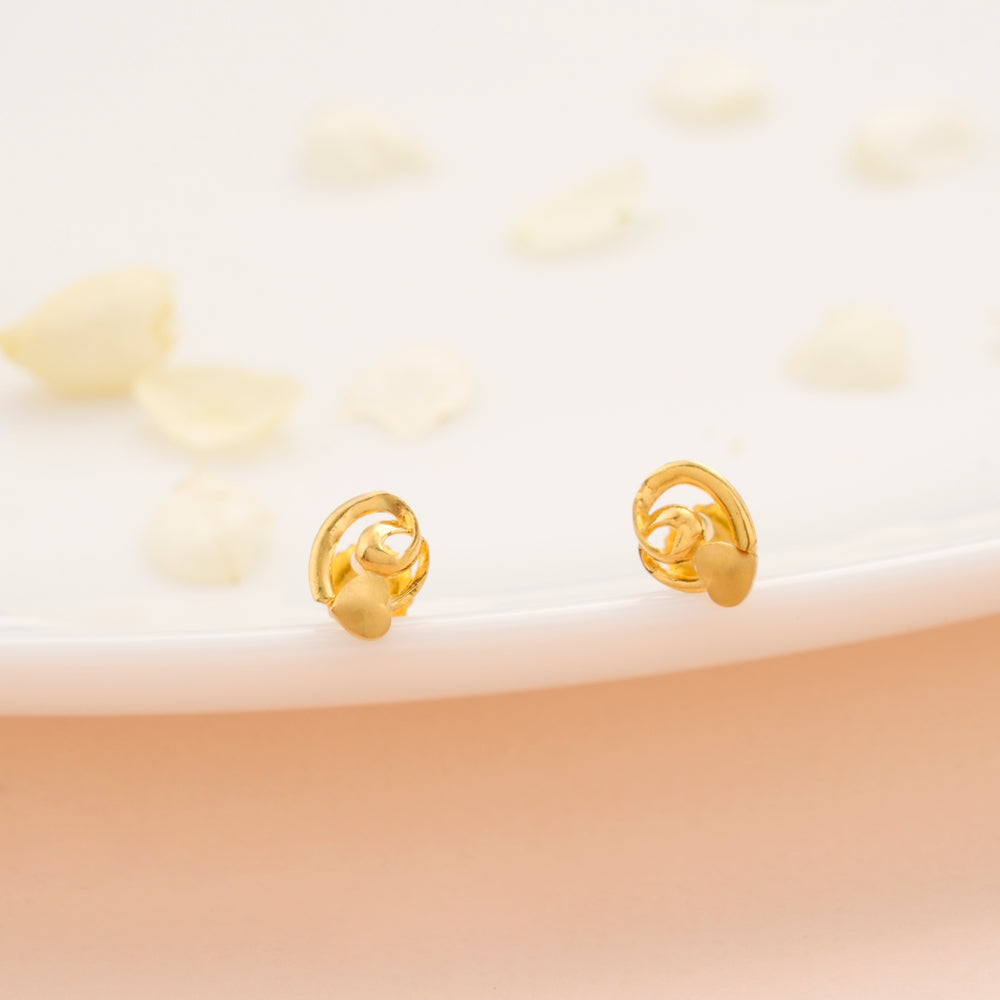 Mini Swirl Gold Studs