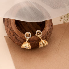 Eternal Blossom Silver Golden Jhumkas