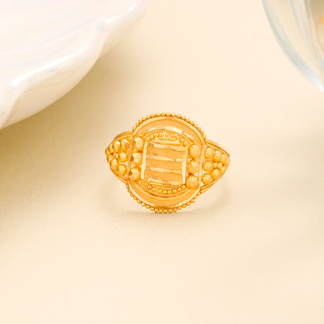 Premium Floral Gold Ring