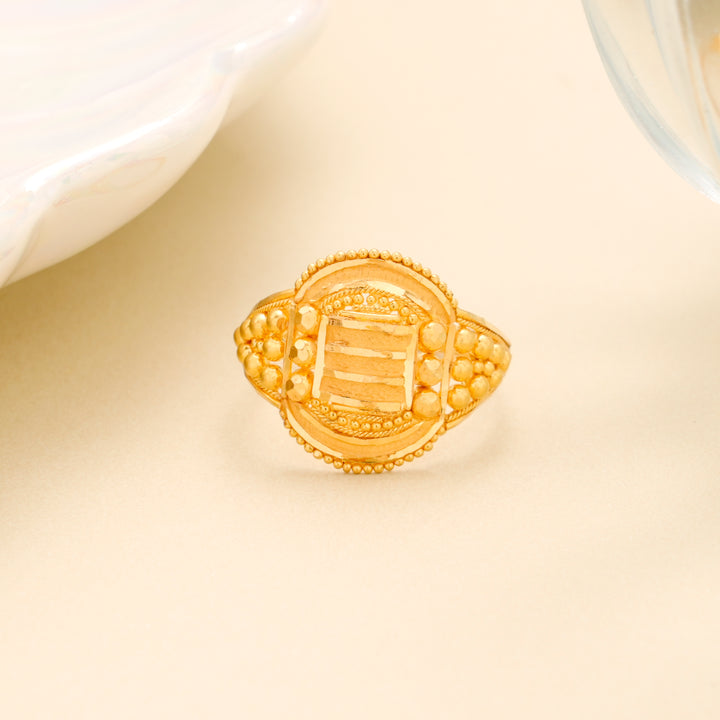 Premium Floral Gold Ring