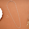 Sleek Wheat Link Silver Men’s Chain