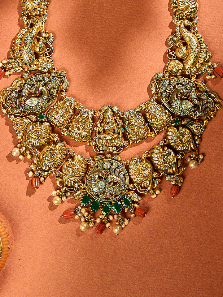 Coral Lakshmi Peacock Haram