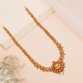 Gold Haram Long Necklace with Elephant Pendant