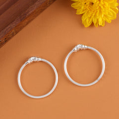 Classic Yazhi Silver Baby Bangle