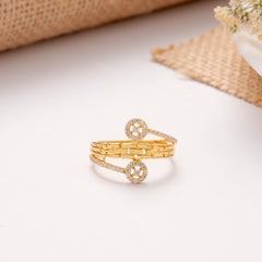 Elegant Mesh Design Golden Ring