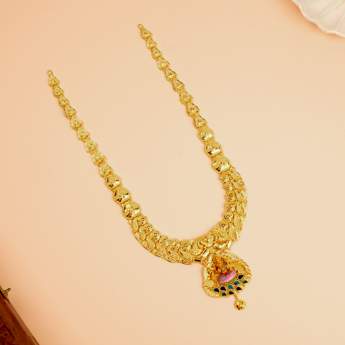 Divine Lakshmi Nagas Peacock Gold Haram