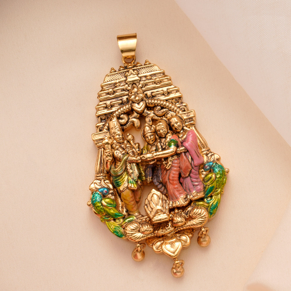 Ram Sita Vivaham Golden Pendant