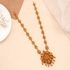Temple Lakshmi with Peacock Gold Plated Haram