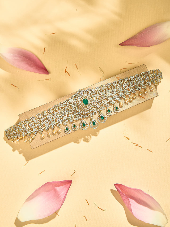 Emerald Beaded Oddiyanam/Hip Belt