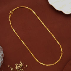 Elegant Pattern Gold Link Minimal Chain