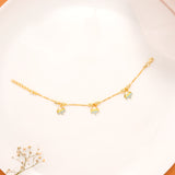 Spaceship Charm Golden Plated Bracelet