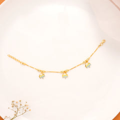 Spaceship Charm Golden Plated Bracelet