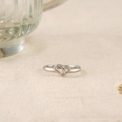 Stackable Silver Heart Baby Ring