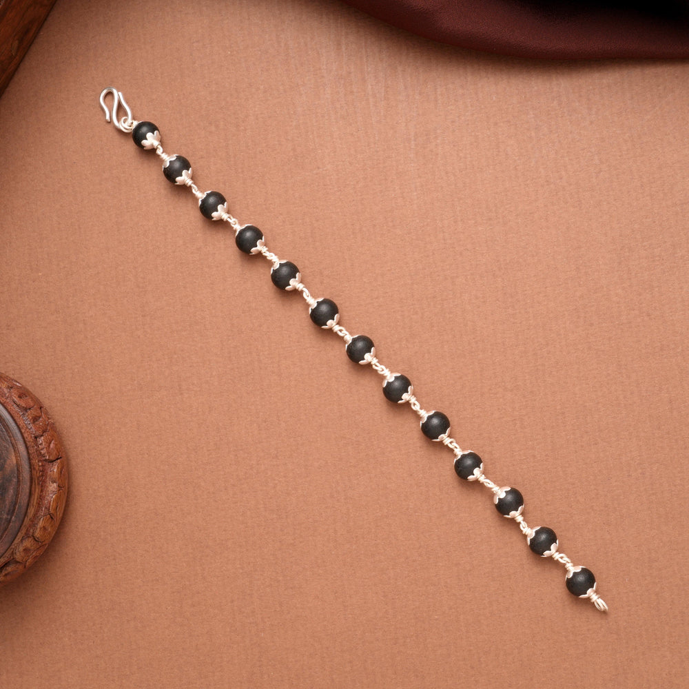 Karungali Protection Silver Bracelet