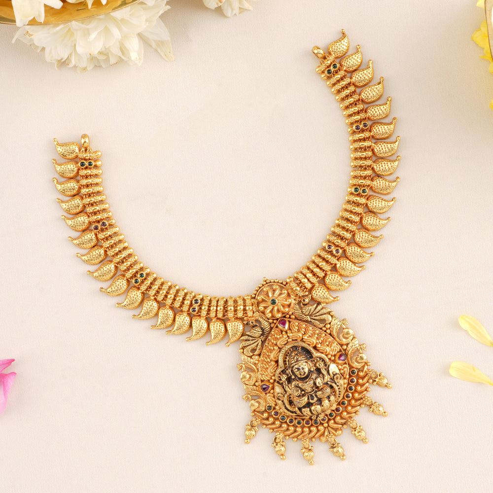 Antique Golden Drops Lakshmi Kerala Necklace