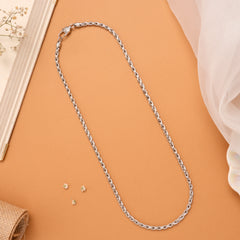 Royal Woven Design Men’s Silver Chain