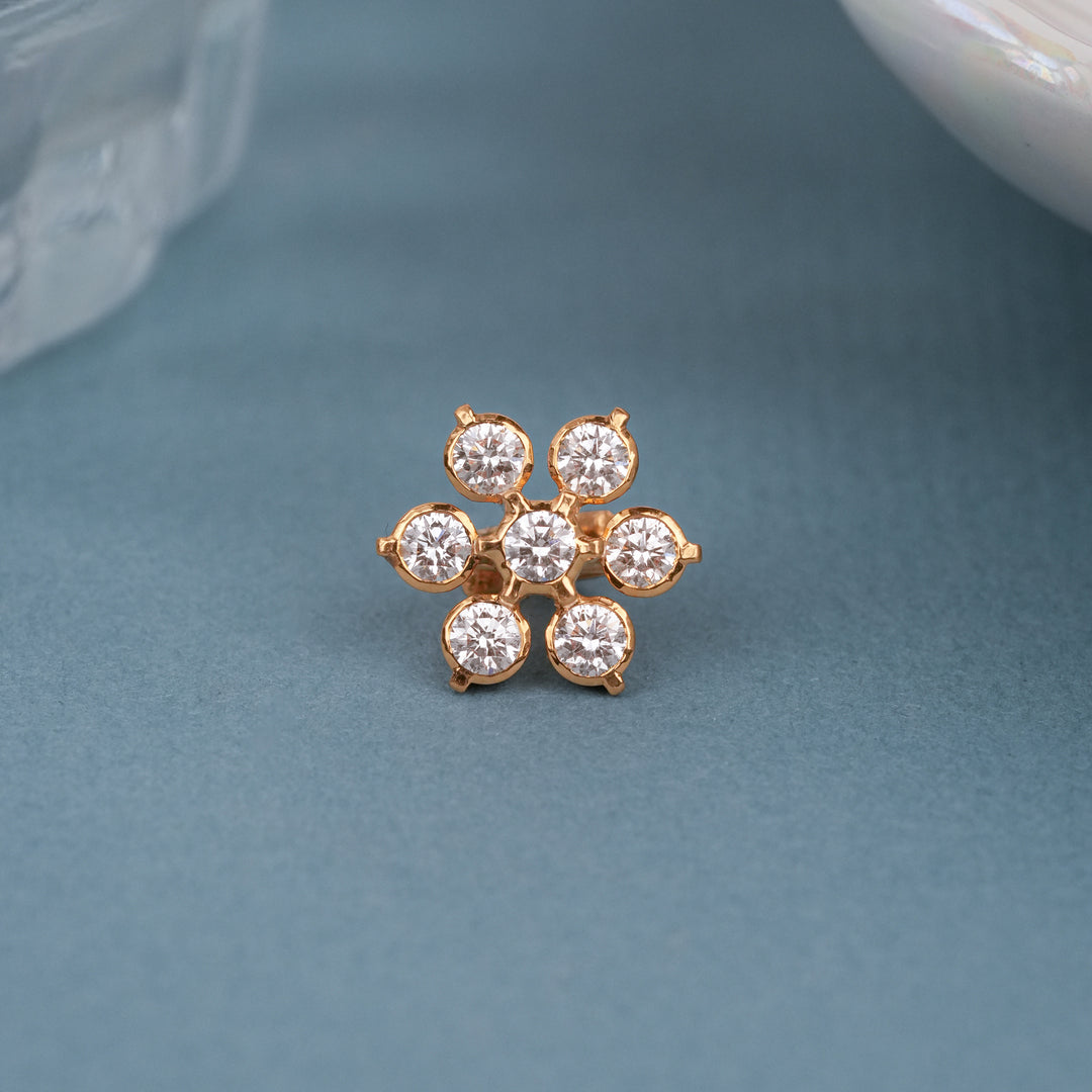 Shining Snowflake Design Diamond Mugappu