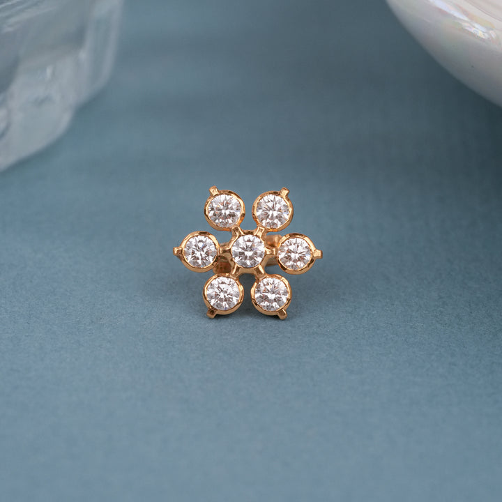 Shining Snowflake Design Diamond Mugappu