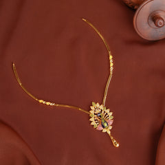 Gold Peacock Pendant Necklace